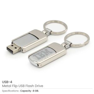 Flip Style Metal USB Flash Drives - Image 3