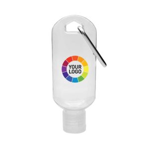 Hand Sanitizer Gel with Carabiner Clip - Image 2