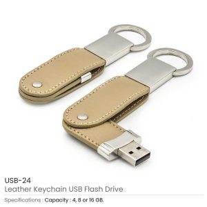 Leather Key Chain USB Flash - Image 3