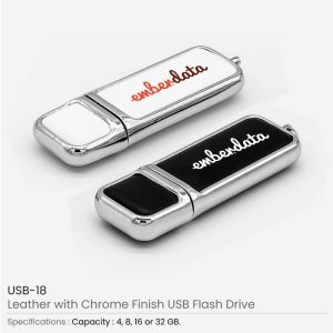 Leather with Chrome Finish USB - Image 5