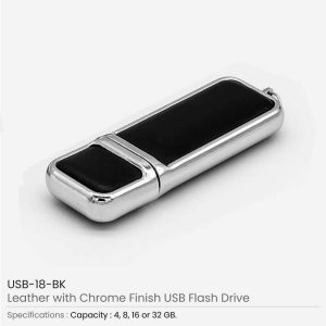 Leather with Chrome Finish USB - Image 4