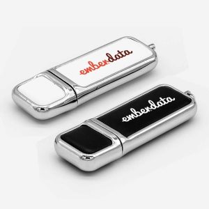 Leather with Chrome Finish USB - Image 2