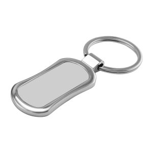 Rectangular Oval Metal Keychains - Image 1