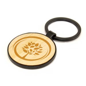 Metal Keychain with Bamboo - Image 2