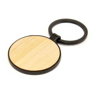 Metal Keychain with Bamboo - Image 1