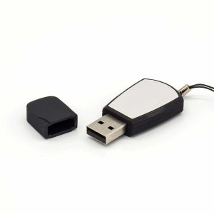 Black Rubberized USB Flash - Image 1