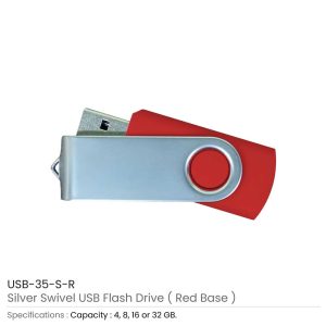 Silver Swivel USB Flash Drives - Image 7