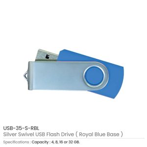 Silver Swivel USB Flash Drives - Image 6