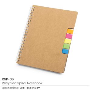 Spiral Notebook with Sticky Note and Pen - Image 4