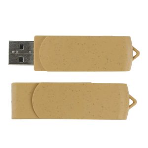 Wheat Straw Swivel USB Flash Drives - Image 1