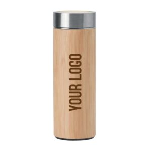 Stainless Steel Bamboo Flask - Image 2