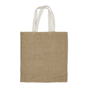 Jute Bags with White Handle - Image 1