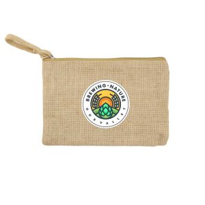 Natural Jute Zipper Pouch - Image 2