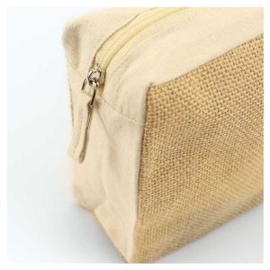 Jute with Cotton Zipper Pouch - Image 6