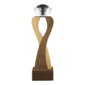 Wooden Crystal Trophy - Image 1