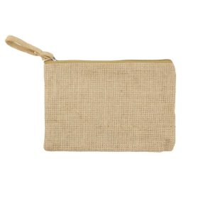 Natural Jute Zipper Pouch - Image 1