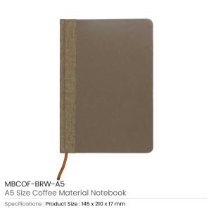 A5 size Coffee Material Notebook - Image 4