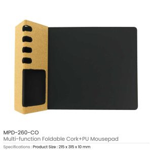 Multi Function Foldable Cork+PU Mousepad - Image 5