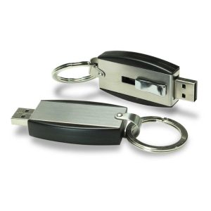 Slide Button USB with Key Holder - Image 1