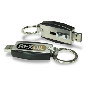 Slide Button USB with Key Holder - Image 2