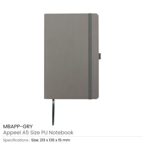 Appeel A5 PU Notebooks with Elastic Band Pen Loop Bookmark - Image 10