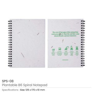 Plantable Notepads B6 with Seed Covers & Spiral Binding - Image 3