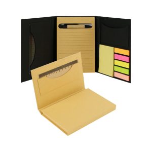 Tri-Fold Notepad with Sticky Notes, Pen, Card Slot and Ruler - Image 1