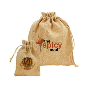 Jute Drawstring Pouches in A4 and A5 Size - Image 2