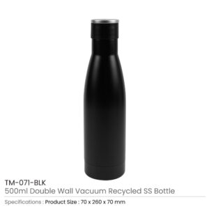 Double Wall SS Bottles, Twist-off Lid, SS Foldable Handle, 500ml - Image 8