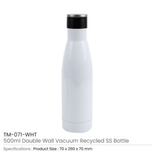 Double Wall SS Bottles, Twist-off Lid, SS Foldable Handle, 500ml - Image 7