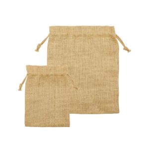 Jute Drawstring Pouches in A4 and A5 Size - Image 1