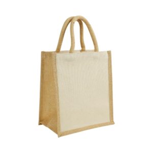 Laminated Cotton Bags with Natural Jute Gusset 10 Oz - Image 6