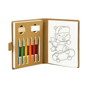 Eco-Friendly Drawing Pad Set with Colored Pencils, Sharpener & Eraser - Image 1