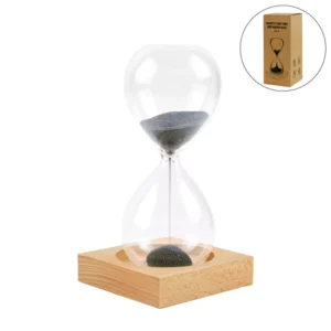 Magnetic Sand Timer with Wooden Base - 2 Minutes - Image 1