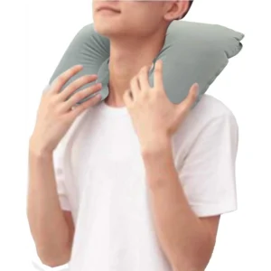 Inflatable Neck Pillow with Pouch – Grey - Image 7